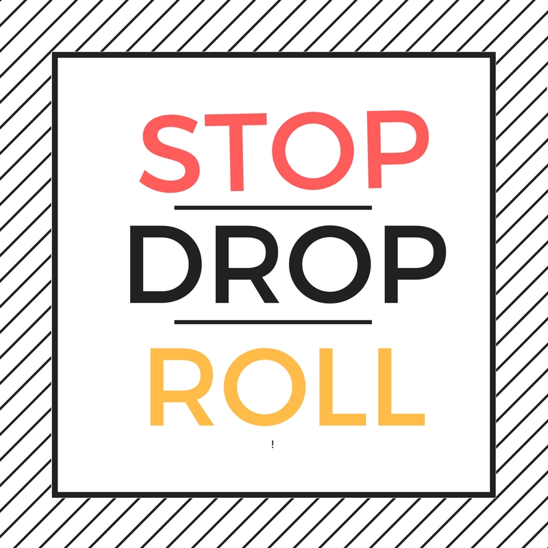 stop drop roll graphic