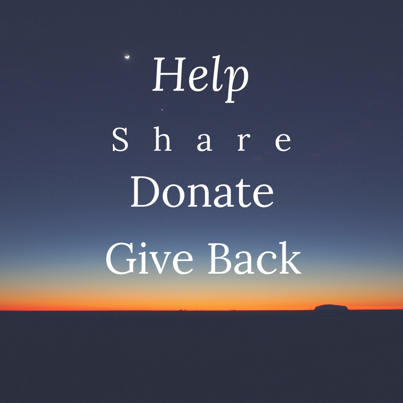 help share donate give back graphic