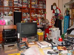 living room clutter