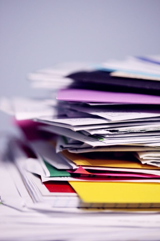 colorful pile of files