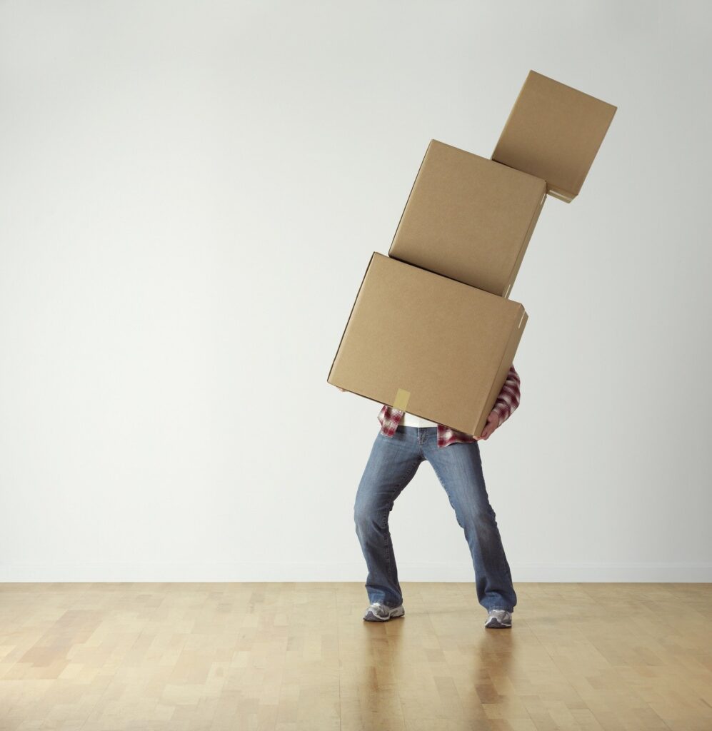 Man with moving boxes