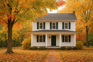house in fall